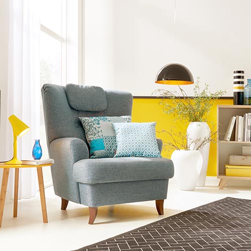 Wohnidee - Trendfarben Blau Gelb | Möbel Höffner