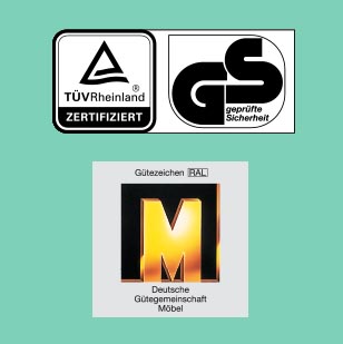 Zertifikate TÜV, GS, Goldenes M