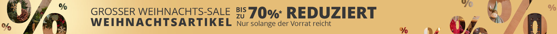 Weihnachts-Sale - Nur solange der Vorrat reicht