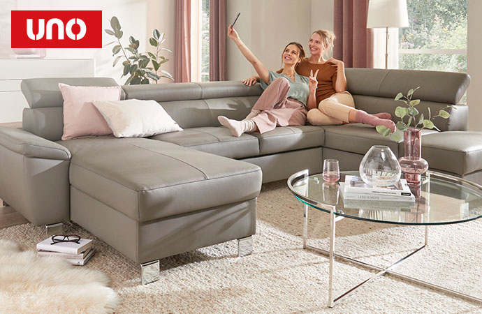 Graues Sofa der Marke uno