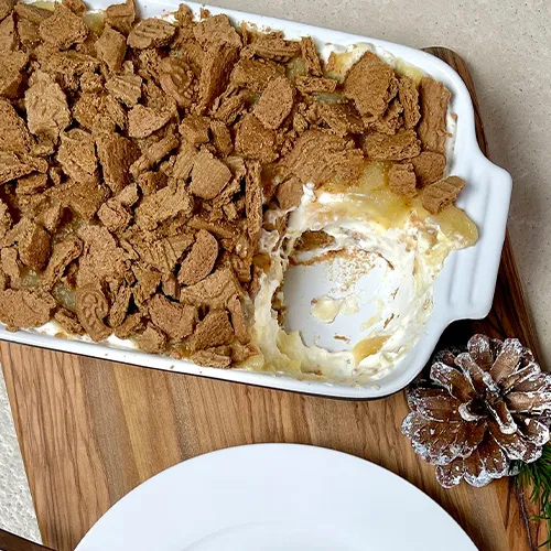 Schnelles Apfel-Quark-Tiramisu mit Spekulatius