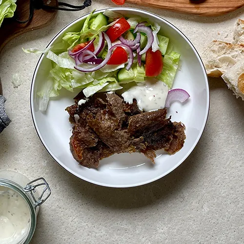 Backpapier-Döner aus dem Ofen