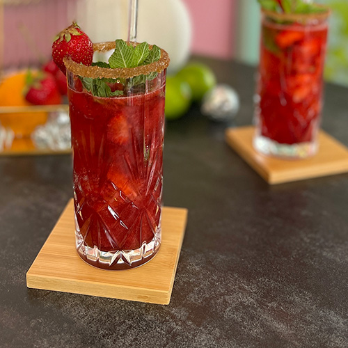 Erdbeer Mojito Mocktail