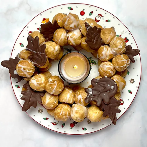 Windbeutel-Adventskranz