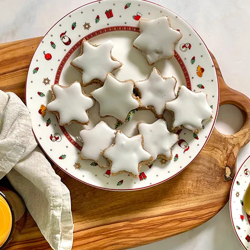 Zimtsterne mit Tofu und Birkenzucker