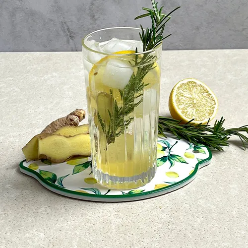Alkoholfreier Zitronen-Ingwer-Spritz