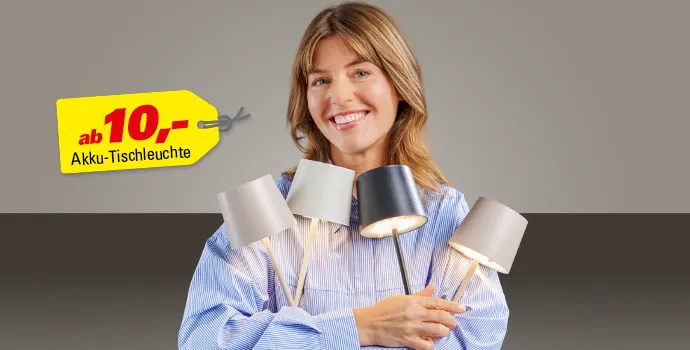 Akku-Tischleuchte ab 10€