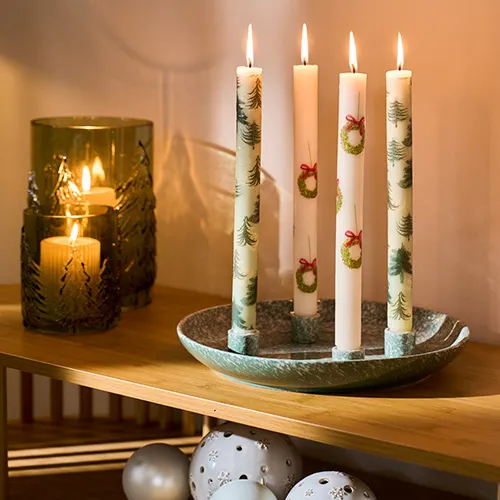 DIY Kerzen weihnachtlich verzieren