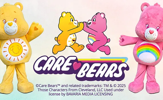 Care Bears: ©Care Bears™ and related trademarks: TM & © 2025 Those Characters From Cleveland, LLC Used under license by BAVARIA MEDIA LICENSING