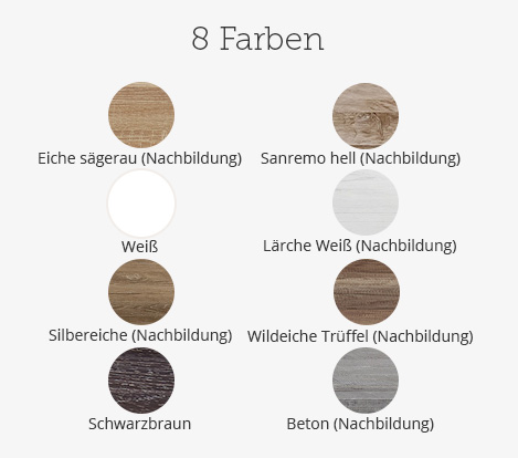 8 Farben FleX Esstisch