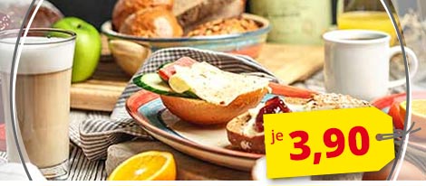 7 Teile vom Frühstücksbuffet: 3,90€