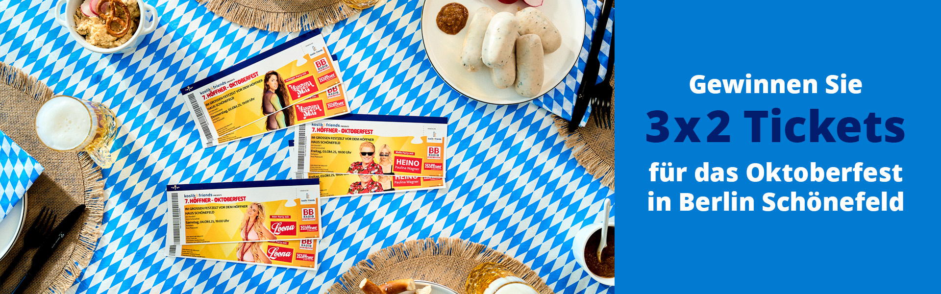 Gewinnen Sie 3x2 Tickets für das Oktoberfest in Berlin Schönefeld