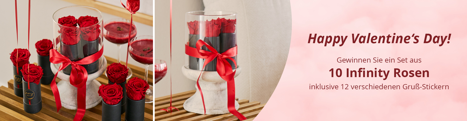 Gewinnen Sie ein Set aus 10 Infinity Rosen
