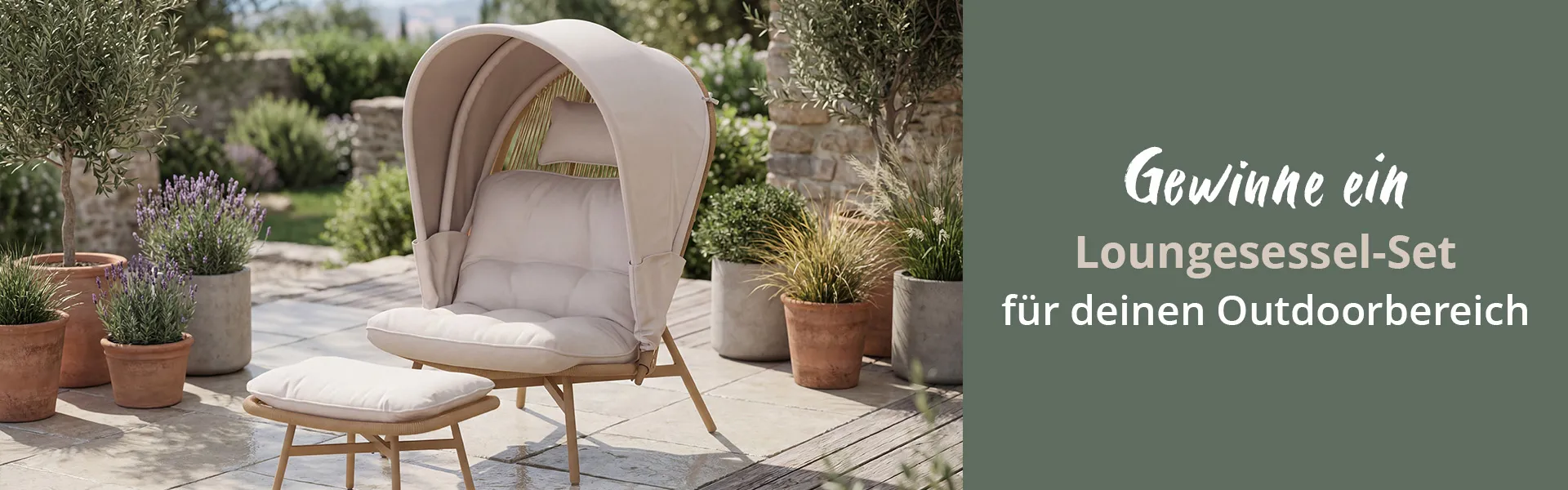 Gewinne ein Loungesessel-Set für deinen Outdoorbereich