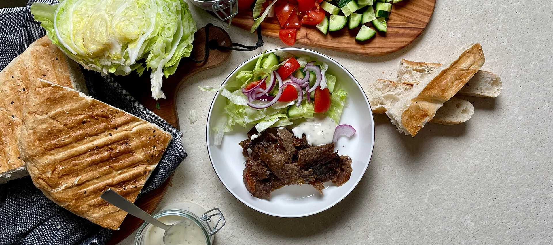 Backpapier-Döner aus dem Ofen