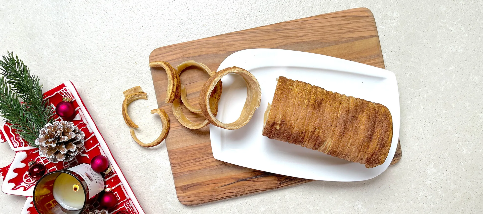 Baumstriezel aus dem Backofen