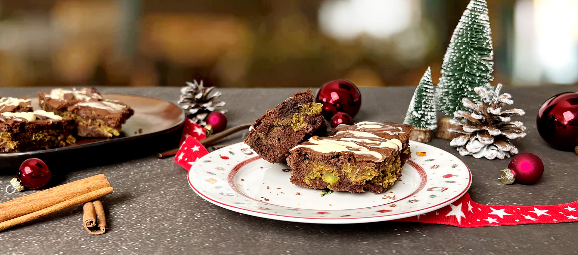 Lebkuchen-Dubai-Brownies