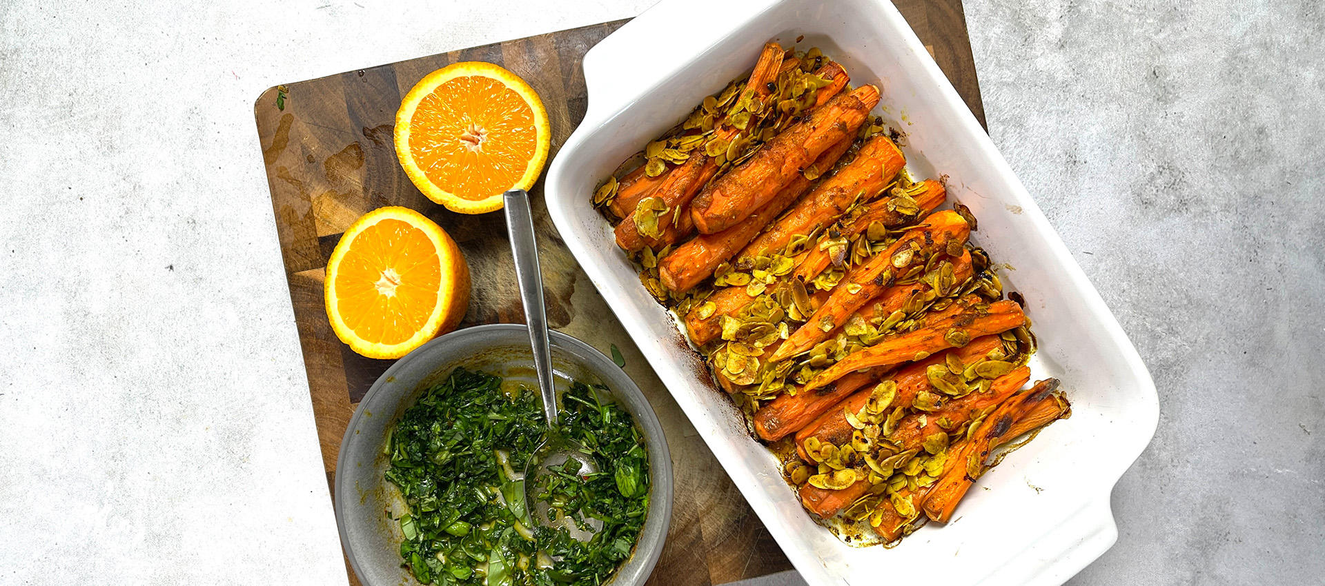 Orientalische Karotten aus dem Backofen