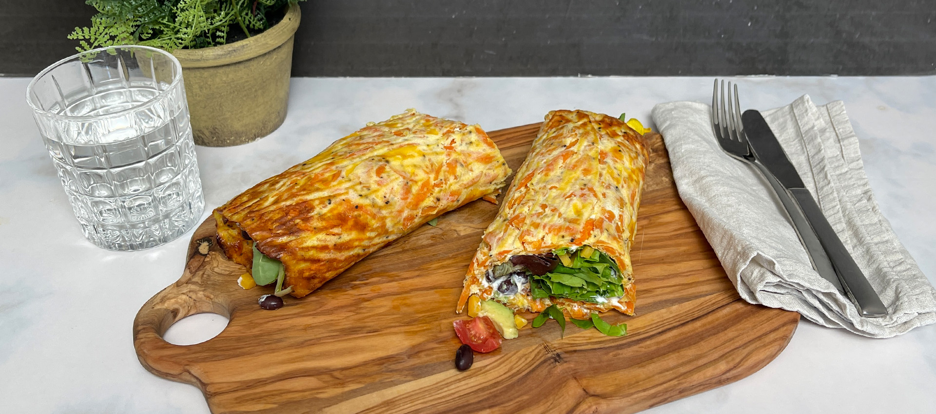 Hüttenkäse-Burrito
