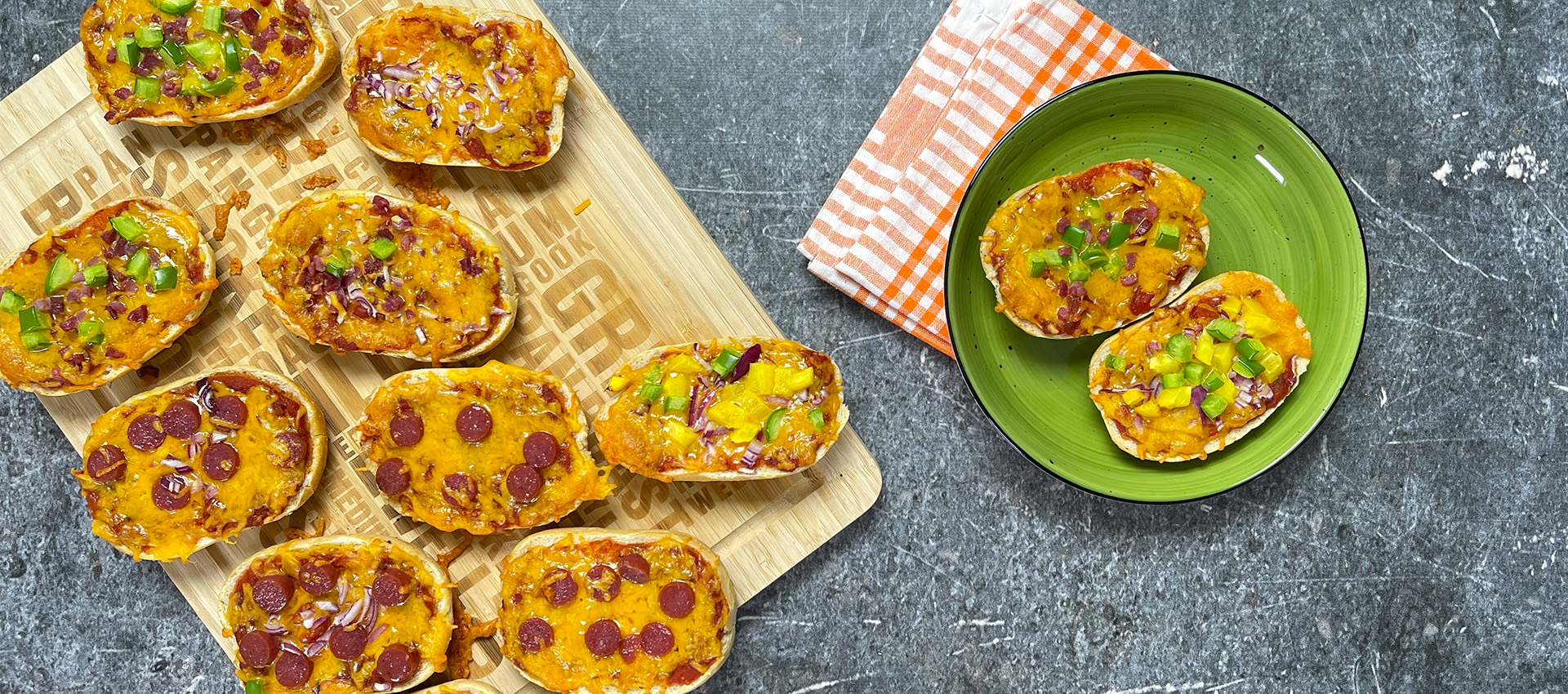 Schnelle Pizzabrötchen