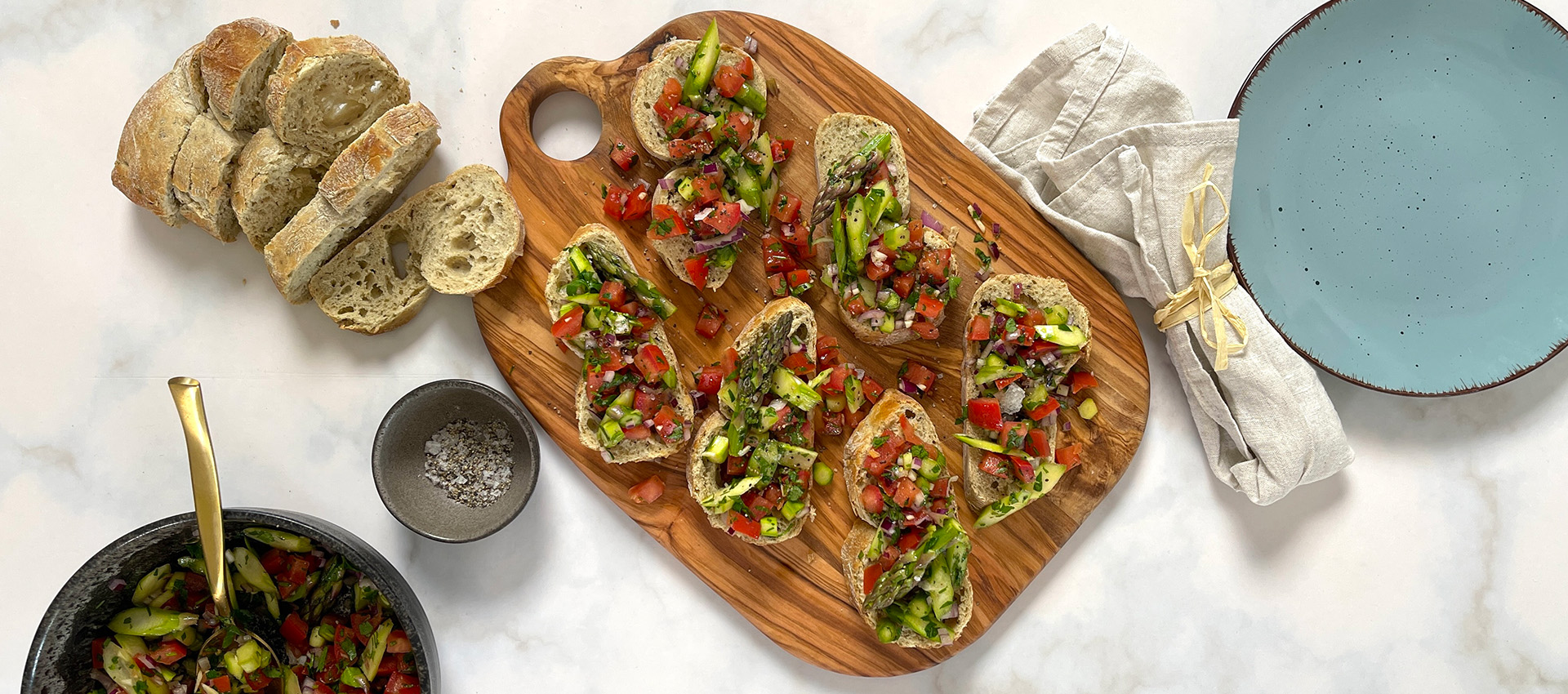 Spargel-Bruschetta