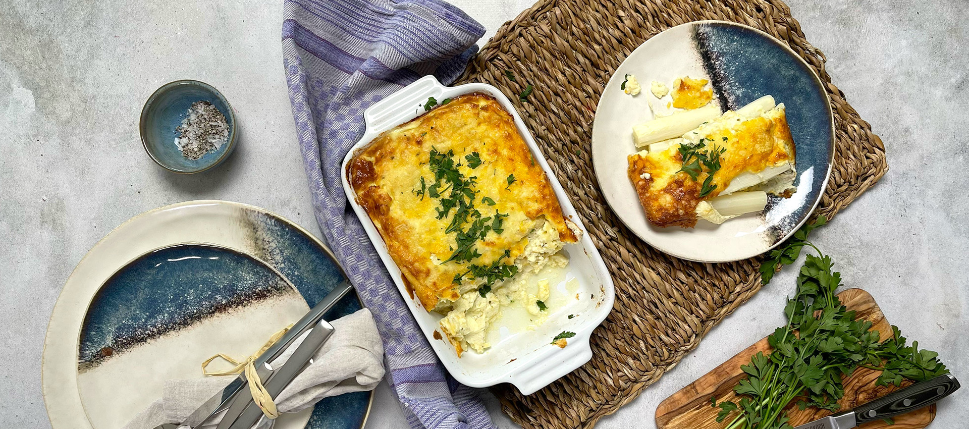 Schnelle High Protein-Spargel-Quiche