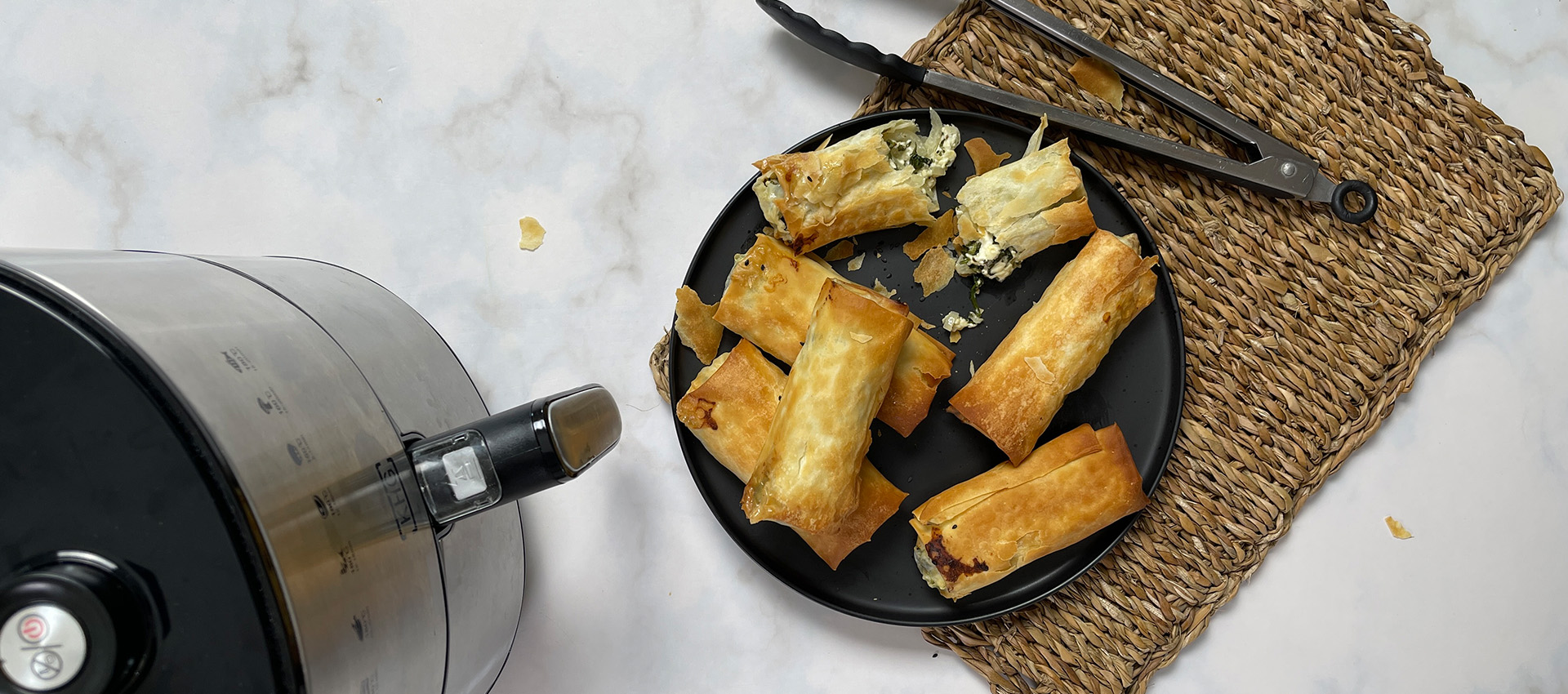 Spinat-Feta-Börek aus der Heißluftfritteuse