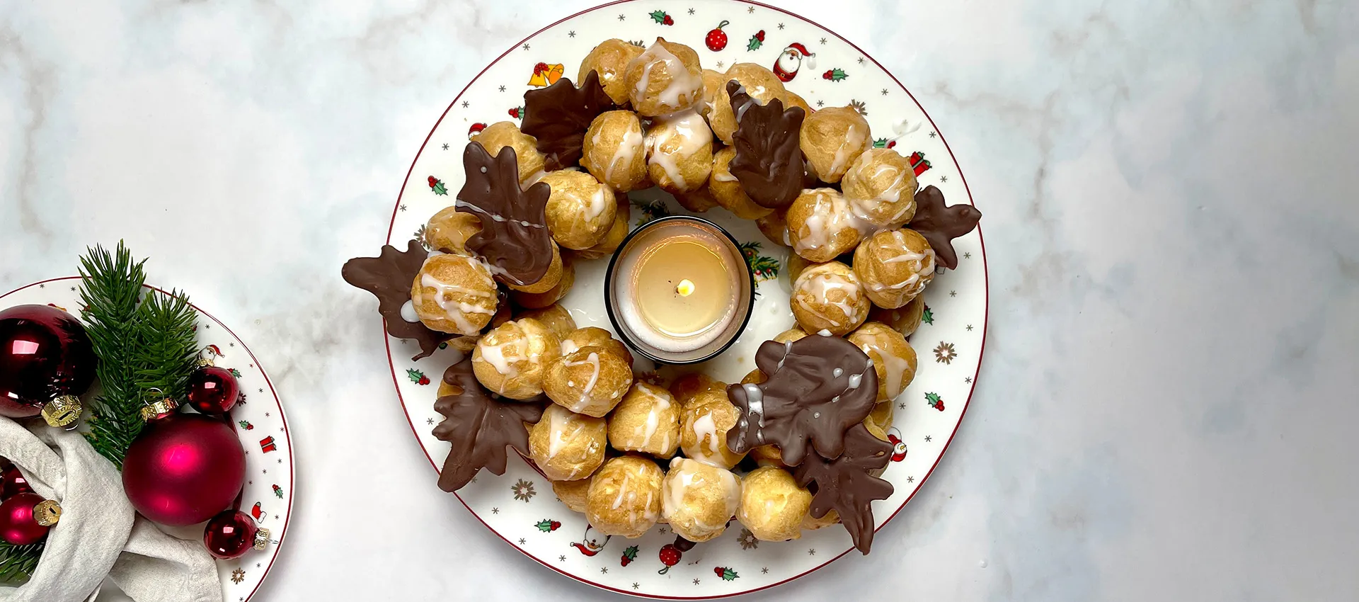 Windbeutel-Adventskranz