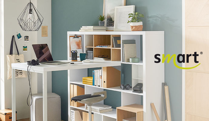 Arbeitszimmer mit Logo "smart"