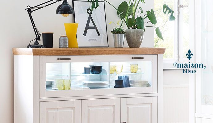 maison bleue, Nahaufnahme Highboard der Serie Xanten