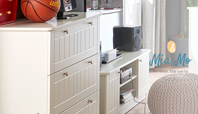 Mia & Mo, Für Babys, Kids & Co., Kommode und TV-Board der Serie Suna