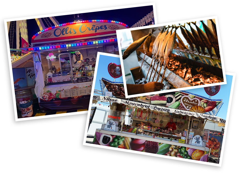 Polaroids mit diversen Foodtrucks