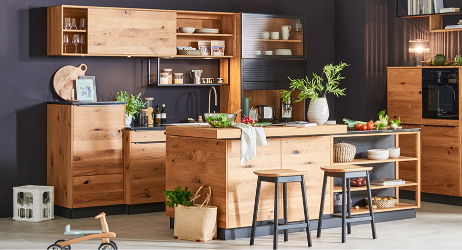 Moderne Küche mit Holzoptik