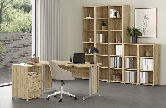 Moderne Büromöbel in Eichenoptik