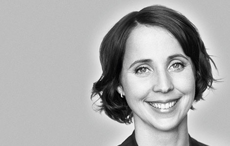 Schwarz-weiß Porträt von Sonja Krieger