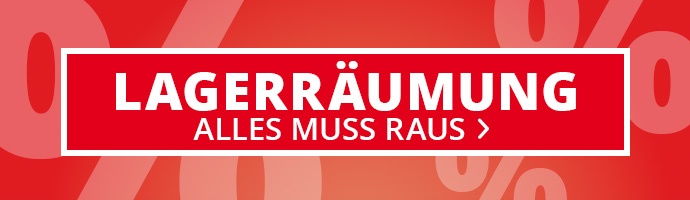 Lagerräumung. Alles muss raus