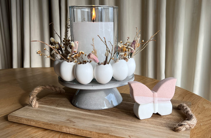 DIY Ostereier-Kranz mit Trockenblumen