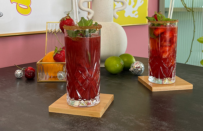 Erdbeer Mojito Mocktail