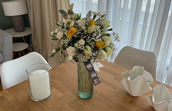 Hochzeitsgeschenk Flaschenstrauß