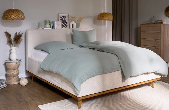 Zur Wohnidee Musselin Bettwäsche im Skandi-Stil