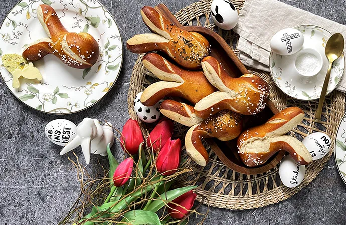 Zum Rezept Laugenhasen