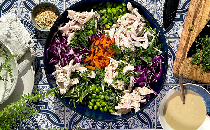 Sesam-Hähnchen-Salat