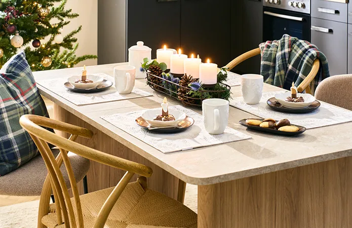 Zur Wohnidee Vier Tischdekos zur Adventszeit