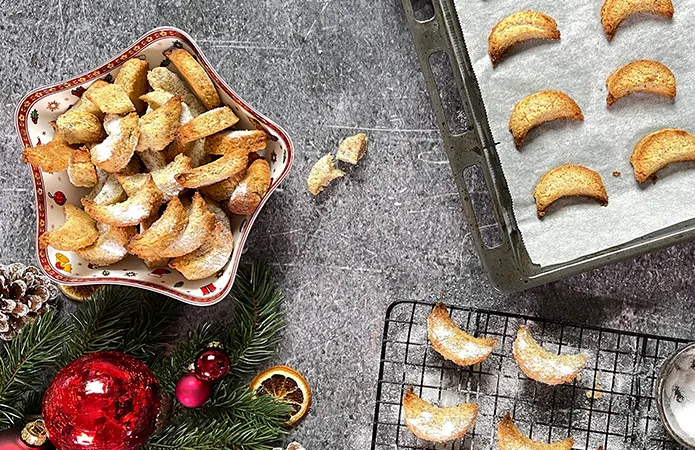 Zum Rezept zuckerfreie Vanillekipferl