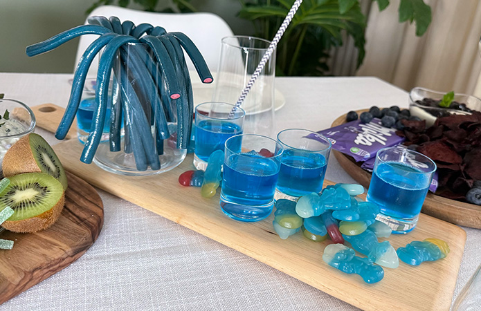 Zum Rezept blaue Wackelpudding-Shots