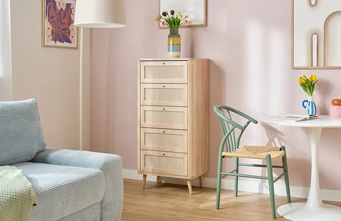 Zur Wohnidee Frühlingsdeko im Wohnzimmer