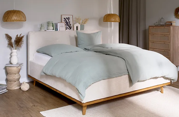 Zur Wohnidee Musselin Bettwäsche im Skandi Stil