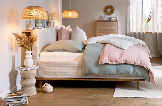 Zur Wohnidee Musselin Bettwäsche im Skandi-Stil