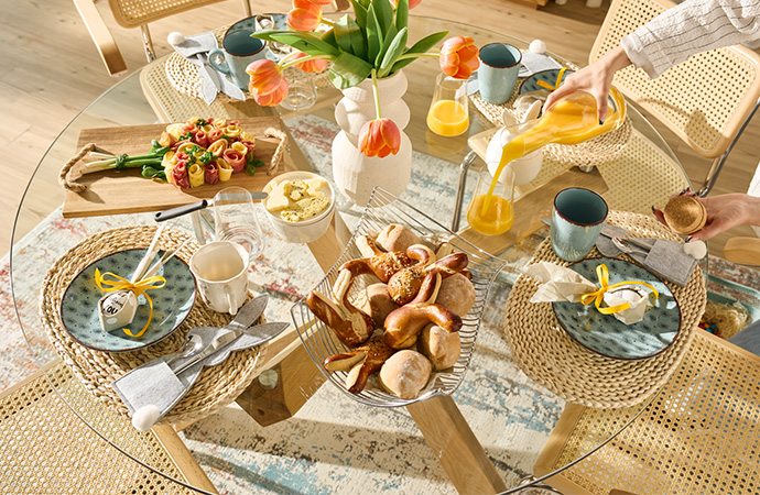 Wohnidee zum Osterbrunch