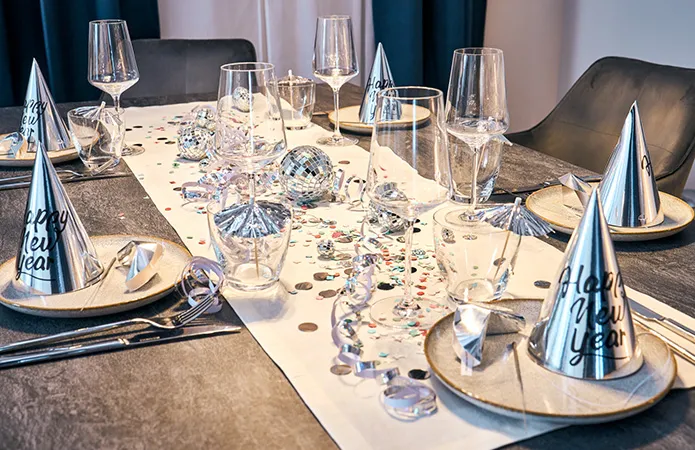 Zur Wohnidee Silvester in Silber